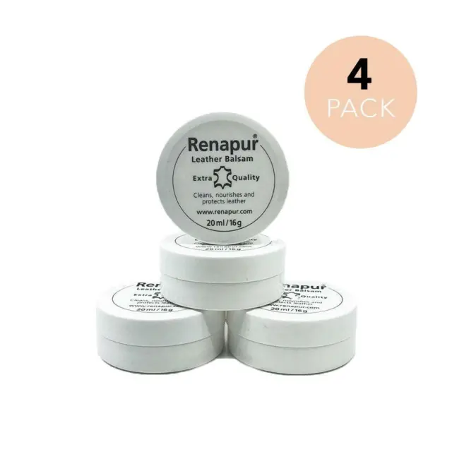 Leather Protector, Conditioner & Cleaner 20ml 4 Pack - Renapur Family Bundle