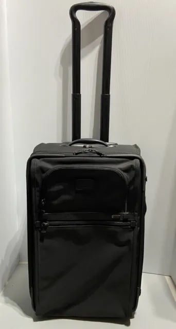 TUMI ALPHA 22" Black Wheeled Carry-on Suitcase  22922DH Rolling Luggage