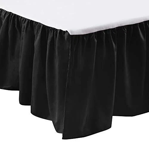 Babydoll Bedding Standard Crib Solid Dust Ruffle Black