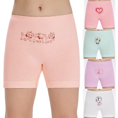 3 Pairs Girls Boxer Shorts Quality 100% Cotton Kids Underwear Plain Colour Trunk