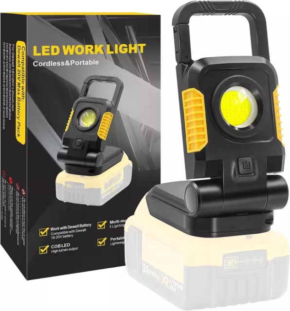 Luce di lavoro per batteria agli ioni di litio Dewalt 18 V 25 W luce di lavoro portatile LED senza fili