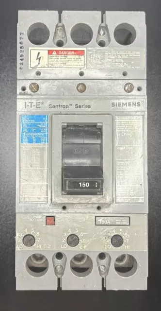 ITE Siemens FD63F250 150 Amp 3-pole 600v Breaker