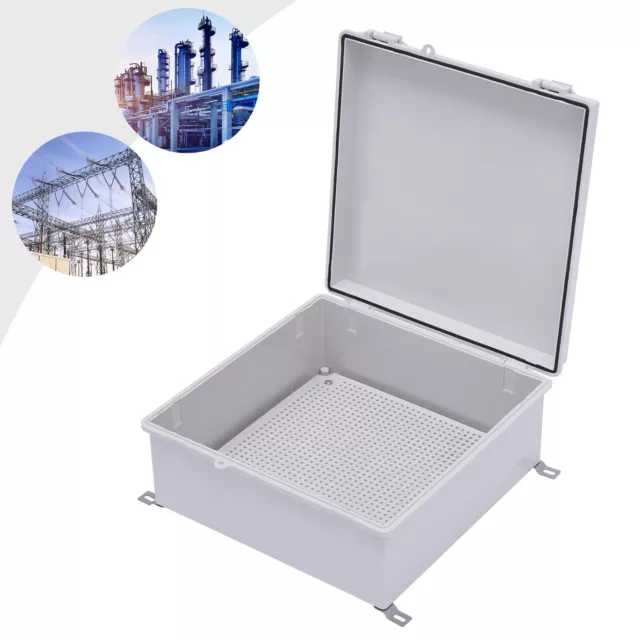 13'' Dustproof Electrical Box Lockable Junction Box Enclosure Wall-Mounted Grey