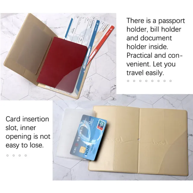Portapassaporto pelle uomo donna viaggio custodia passaporto porta carte d'identità S1