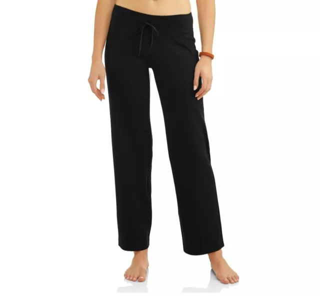 ATHLETIC WORKS WOMEN'S Black Blue Gray Relaxed Pants 4-6 8-10 M 12