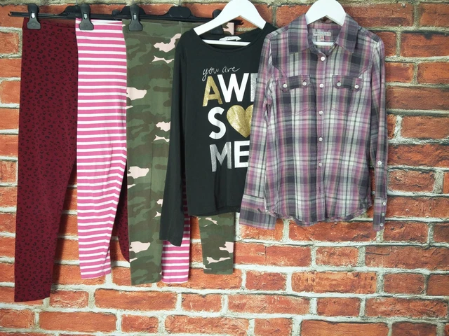 Girls Bundles Aged 9-10 Years Mango Boden Etc Leggings Camo T-Shirt Shirt 140Cm