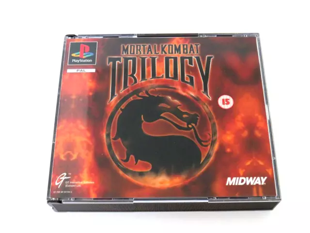 Mortal Kombat Trilogy big box PS1  Sony PlayStation black label rare Complete