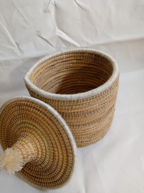 Box GOFA - Moroccan Berber box - ethnic braided basket  Decorative Berber Basket