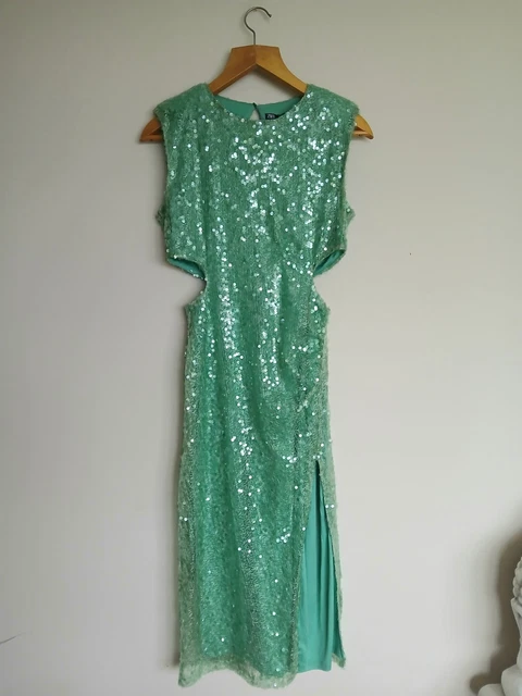 zara green sequin midi dress Bottle Green Banarasi Suit Set | Chinaya Banaras