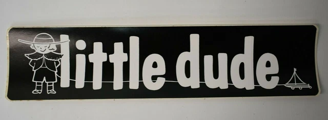 Vintage NOS Little Dude Boat Trailer Decal Sticker 11x2.5