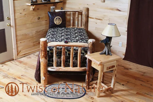 LAKESIDE EDITION RUSTIC LOG BED   -USA Handcrafted - ON SALE NOW!!  FREE SHIP!