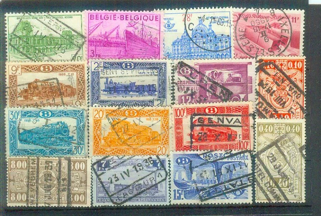 Lot älterer Briefmarken aus Belgien, gestempelt