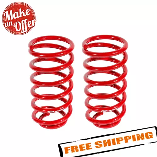 BMR Suspension SP029 Red 1" Drop Rear Lowering Springs for 79-04 Ford Mustang