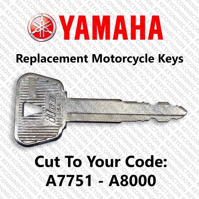 Red Keycode Yamaha YAMAHA MOTORCYCLE KEYS Cut to Code replacement spare key for codes ...