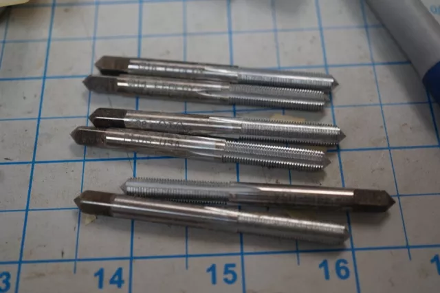 Lot of 6 Greenfield HSS 4 Flute Ledloy Plug Taps 12-40 NS GH6