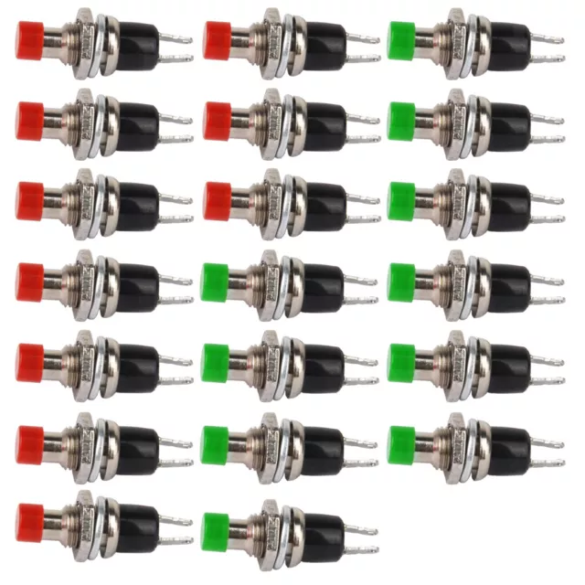 20x Mini Momentary Push Button on/off Switch for Model Railway Hobby Red& Green