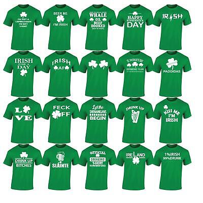 St. Patrizio Giorno Men T shirt Irish Bere Birra Festa Irlanda FOLLETTO Cool Top