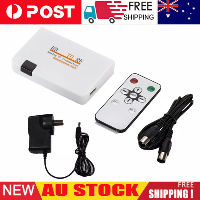 HDMI-compatible to RF Coaxial Adapter HD Digital Analog Signal Modulator for TV