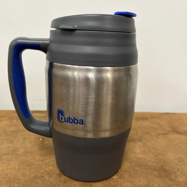 Bubba Keg Vacuum-Insulated Stainless Steel Travel Mug, 34 oz, Stainless / Blue