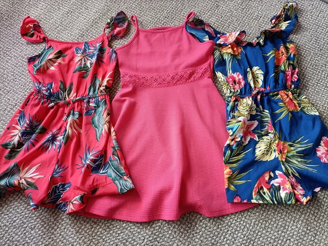 Girls Dress & Playsuit Bundle Age 8-9 Years Floral Summer Holiday Beach