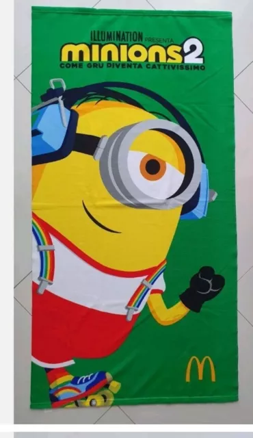 TELO MARE MINIONS 2 MC DONALD'S 2022  VERDE Sui Pattini Da Collezione Happy MEAL