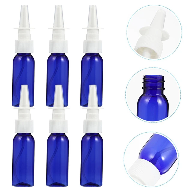 6 piezas Hombro Redondo Con Spray Nariz Botella Vacía Pulverizadora Viajes
