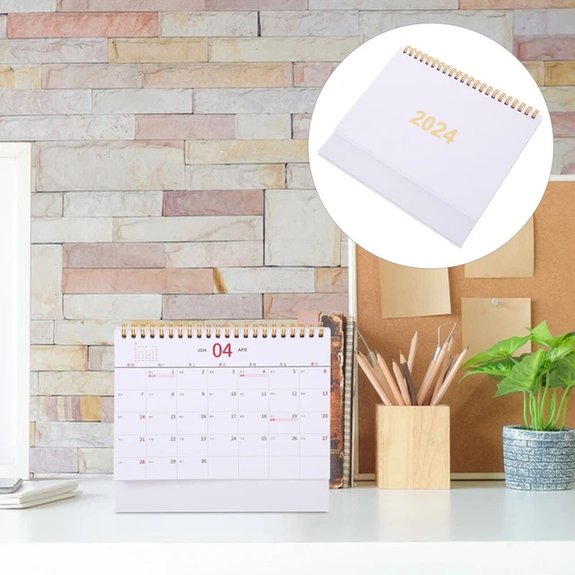 TABLETOP 2024 CALENDAR Decorative New Year Calendar Freestanding