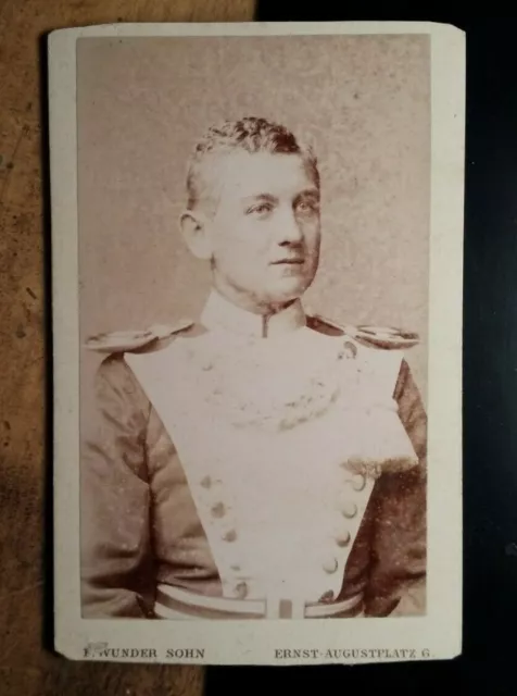 Soldat Uniform Epauletten - Offizier Königs Ulan ? / CDV F. Wunder Sohn Hannover