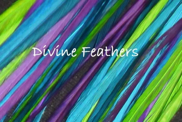 Solid Single color Feathers 8"-12" Feather Hair Extensions Divine Feathers