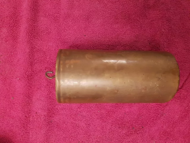 Antike Longcase Großvater oder Wanduhr Gewicht bleigefülltes Messing 8,5 kg 18x8 cm