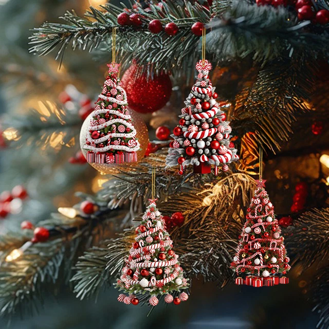 Christmas Candy Cane Pendant Hanging Ornament Xmas Tree Party Decorations