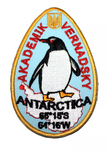 Ukraine Patch Antarctica Akademik Vernadsky Hook Badge