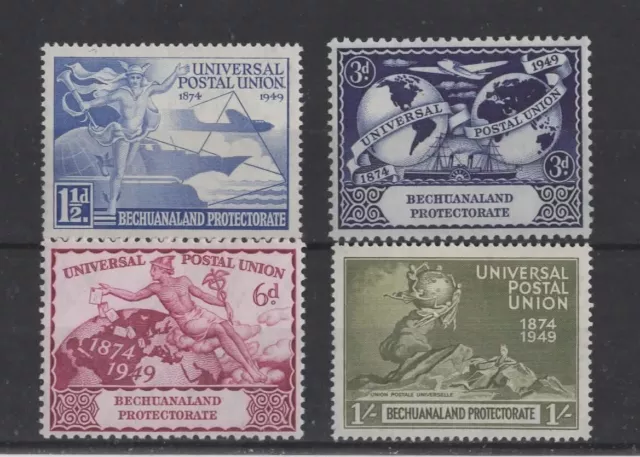 BECHUANALAND PROTECTORATE , 1949 ' 75th ANNIV. OF U.P.U. ' SG138/44, SET  CV £6+