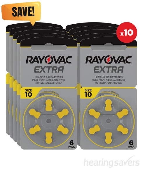 SALE) Hearing Aid Batteries 60 Pcs/1 Box Rayovac Extra Extra-A312/312