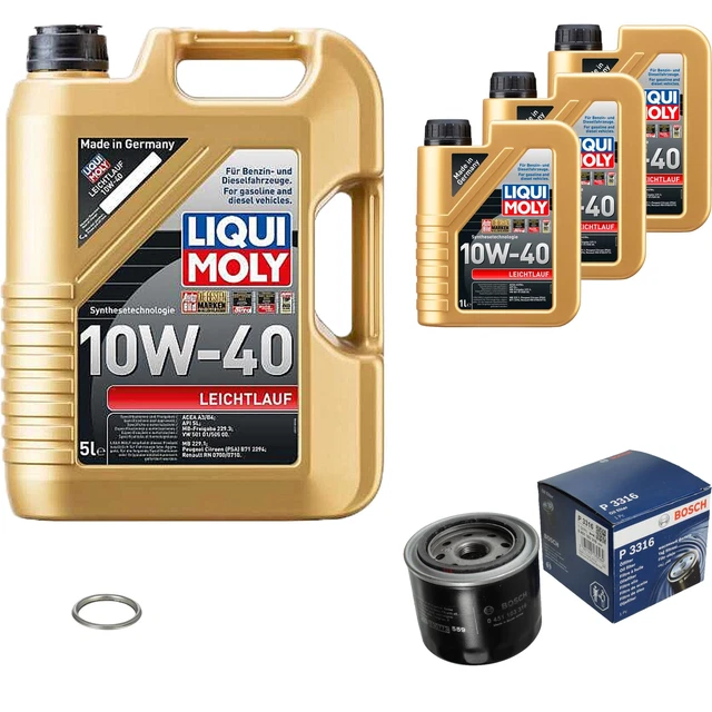 Filtro olio Bosch 8 L Liqui Moly a funzionamento leggero 10 W-40 per Subaru Legacy IV Station