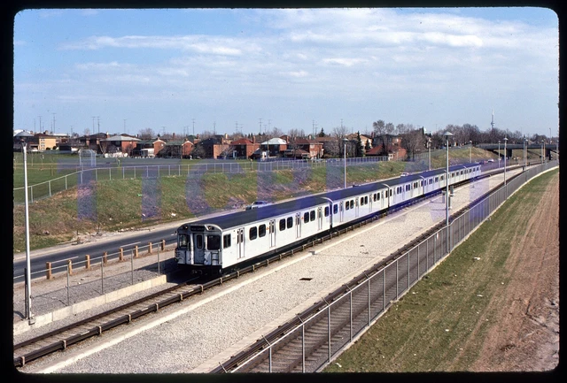 Toronto Subway Slide: Ttc 5432 Hawker 6-Car Train Spadina Line (1978 Original)