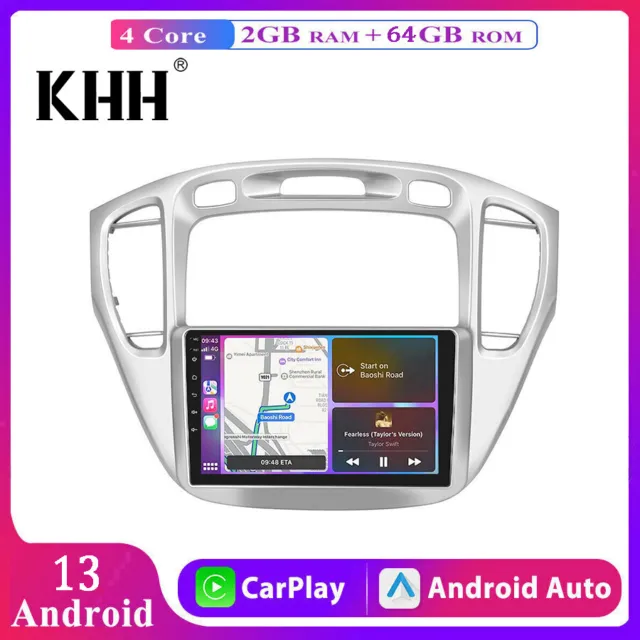For Toyota Highlander 2000-2007 Android 13 GPS Navi Carplay Cam Car Stereo Radio
