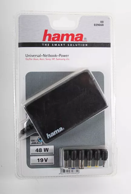 Hama Universal Fuente Alimentación 19 Voltios 48 Vatios para Netbooks