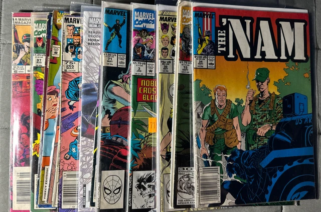 Marvel Comic Book Lot Of 19 Comics The ‘Nam Captain America Avengers