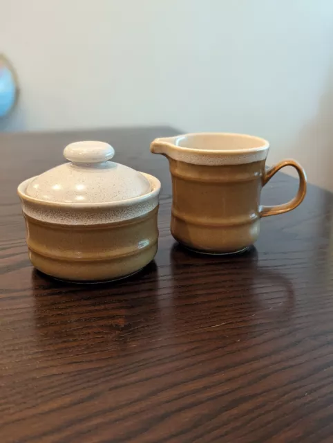 Mikasa Country Manor Creamer And Sugar Bowl Set J1000 Japan Brown Ombre