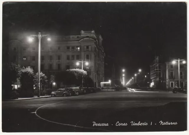 Pescara - Corso Umberto I - Notturno - Viagg. 1954 -97642-