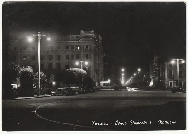 Pescara - Corso Umberto I - Notturno - Viagg. 1954 -97642-