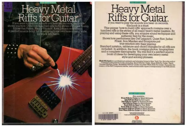 HEAVY METAL "Riffs For Guitar" (PARTITIONS / SHEET MUSIC) 1985