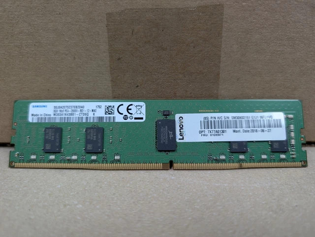 SAMSUNG SAMSUNG PC-42666V-RD1-12-MA0 8GB 1Rx8 PC4-2666V-RD1-12-MA0
