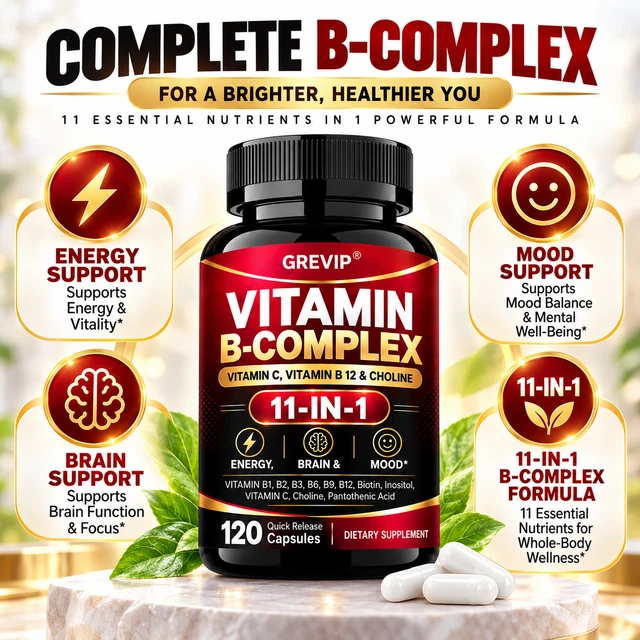 VITAMIN B-COMPLEX CAPSULES - B Vitamins Vitamin C Choline Inositol ...