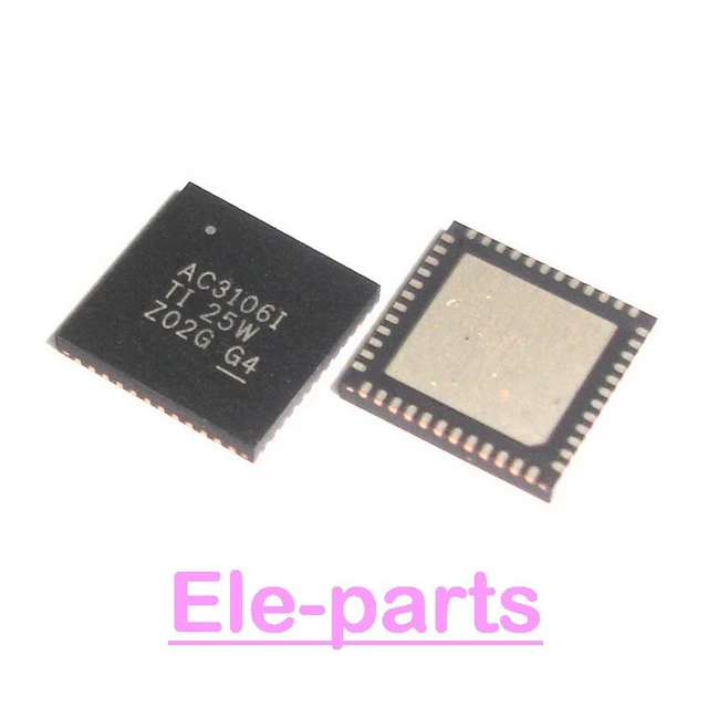 2 Pcs Tlv320Aic3106Irgzr Qfn-48 Tlv320Aic3106 Ac3106I Portable Audio/Telephony