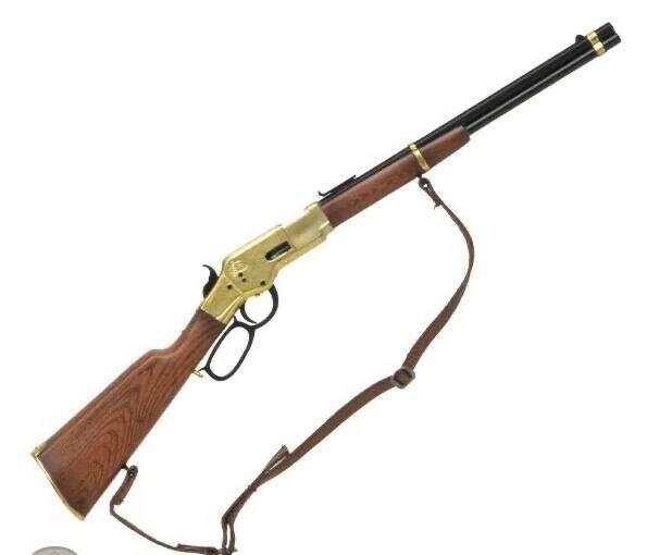 MINIATURE TOY REPLICA 1866 Winchester Carbine Vts Rifle Cowboy Yellow