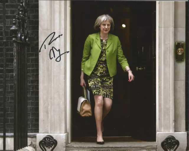 Hand Signed 8x10 THERESA MAY - British PRIME MINISTER - Thatcher - RARE + my COA