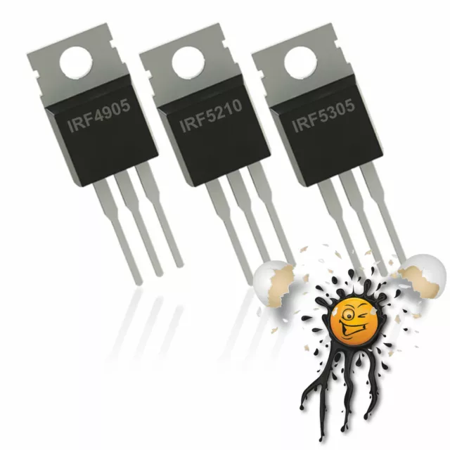 2 Stück P Channel TO220 Mosfet IRF4905 IRF4905PbF IRF5210 IRF5210PbF IRF5305 IRF