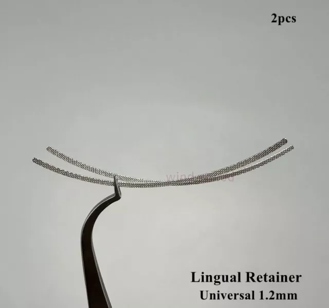 2 Pcs Dental Orthodontic Lingual Retainer Universal 1.2mm Mesh Base Splint Wire